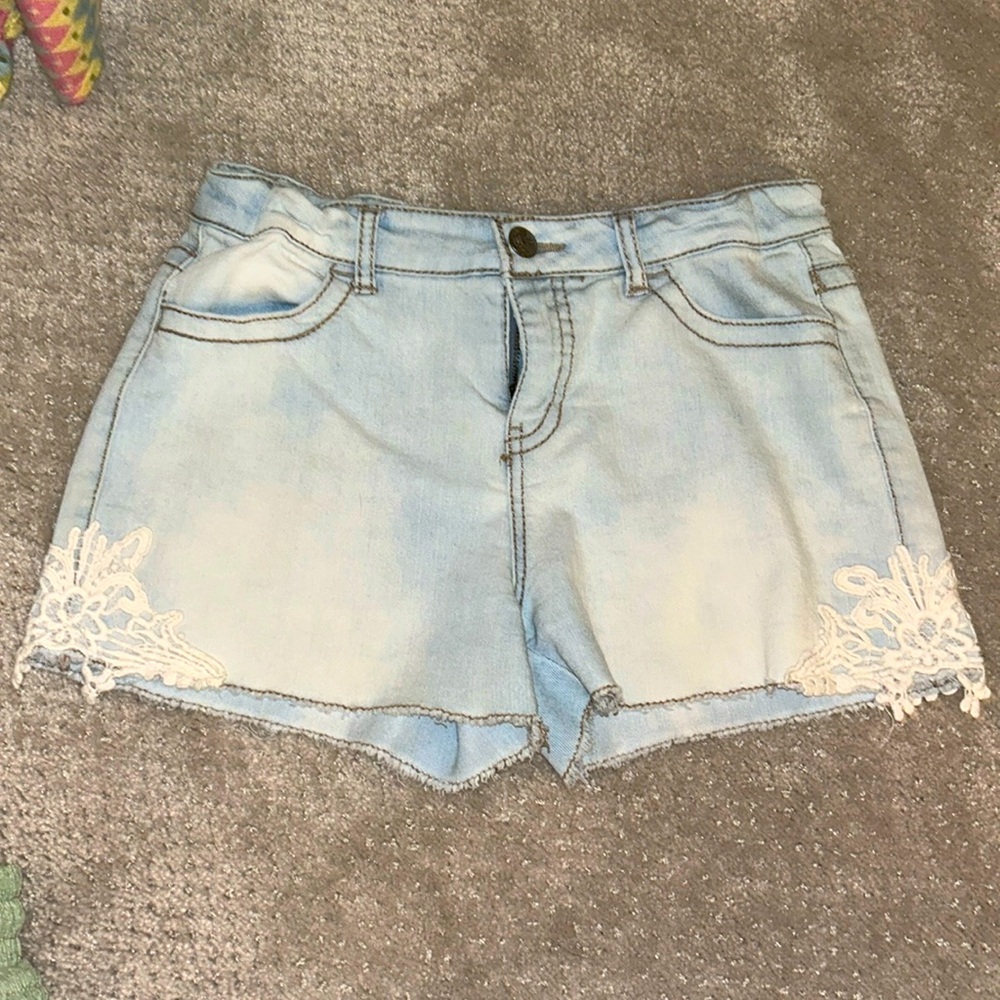 lacy jean shorts